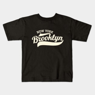 Vintage New York Brooklyn ,Vintage  Brooklyn Schriftzug, Vintage Brooklyn Logo Kids T-Shirt